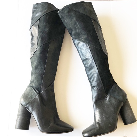 NWOT Free People Bright Lights Patchwork Tall Boot - Picture 2 of 8